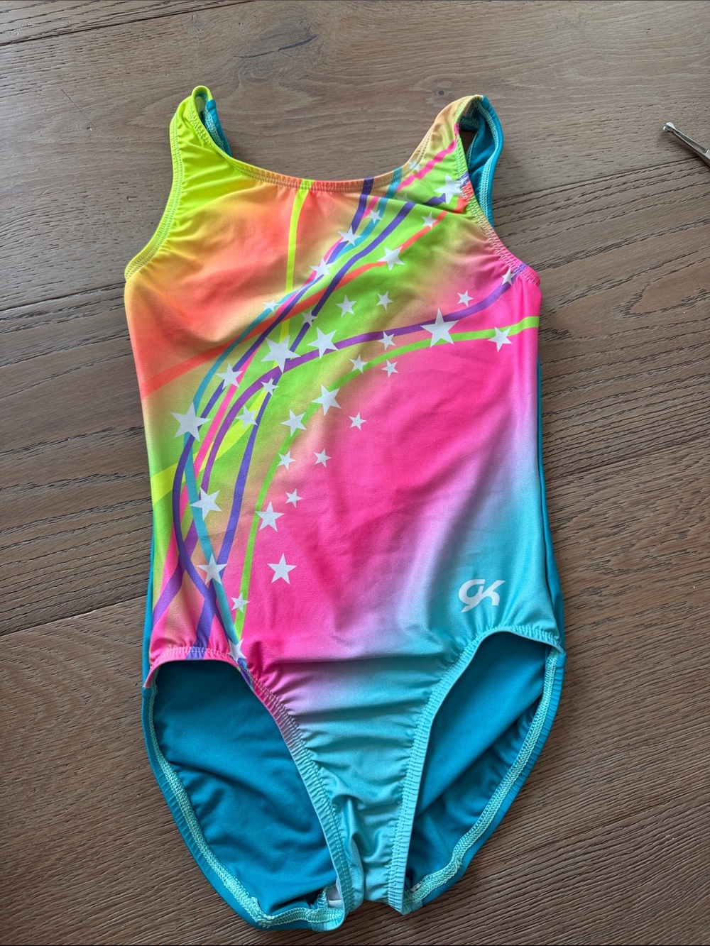 GK Kids Neon Star Gymnastics Leotard